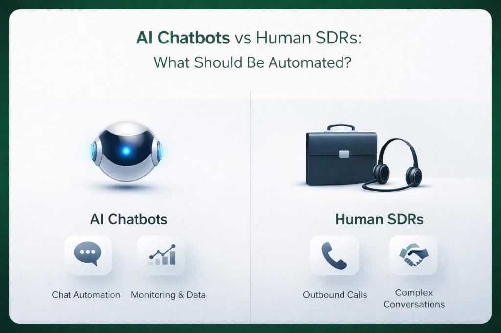 AI Chatbots vs Human SDRs: What Should Be Automated?
