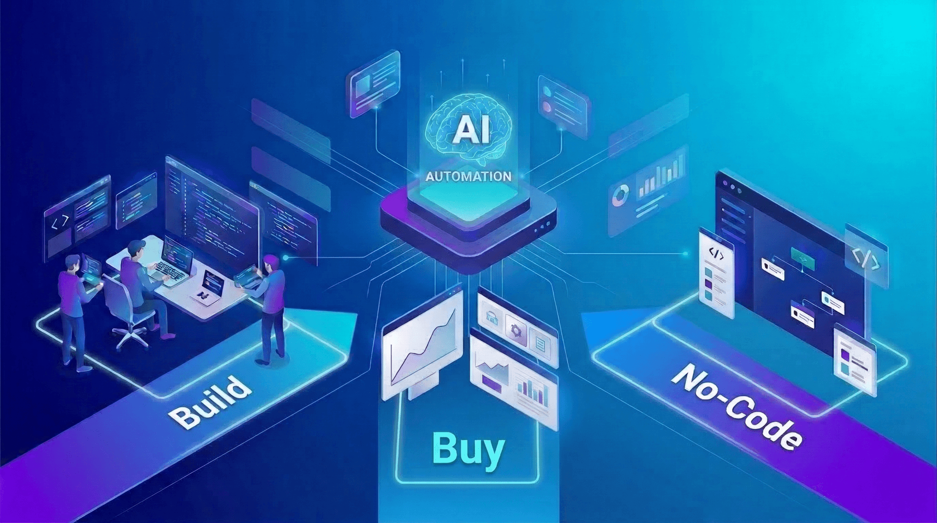 Build vs Buy vs No-Code: How Companies Choose the Right Automation Strategy in 2026