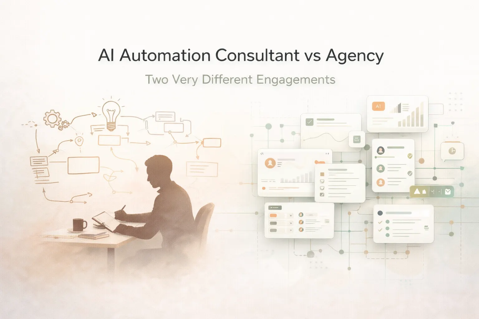 AI Automation Consultant vs Agency: Two Very Different Engagements